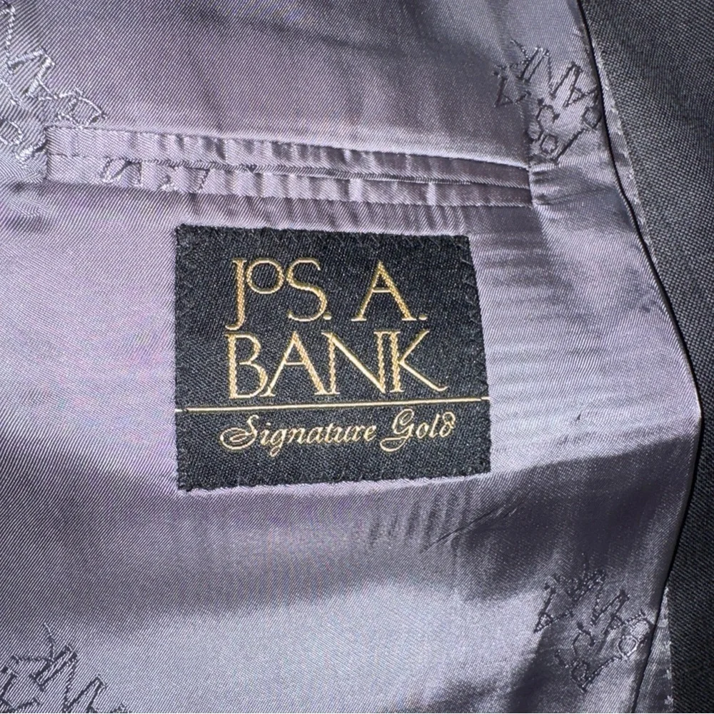 Jos A Bank Signature Gold Gray Tailored Fit Wool Jacket Sport Coat 48 R Lined